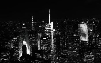 Wallpaper Grayscale Aerial Photography Empire State Building