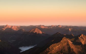 Wallpaper Aerial Photography of Mountains