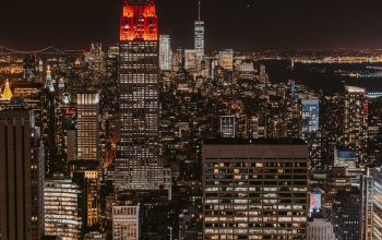 Wallpaper Aerial Photography of Manhattan, New York