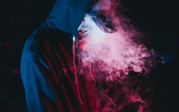 Wallpaper Man in Black Hoodie Smoking