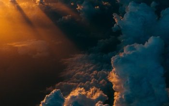 Wallpaper Clouds During Golden Hour