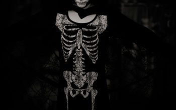 Wallpaper Person Wearing Skeleton Costume
