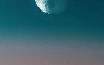 Wallpaper Full Moon During Day