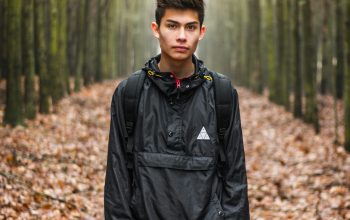 Wallpaper Man Wearing Black Quarter-Zip Windbreaker