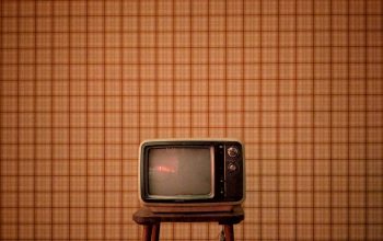 Wallpaper Turned Off Black Television