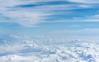 Wallpaper Above-Cloud Photo of Blue Skies