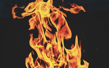 Wallpaper Photo of Fire Pit with Fire