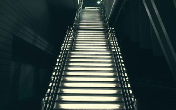 Wallpaper Low Angle View of Gray Stairs