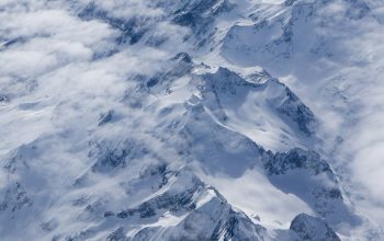 Wallpaper Aerial Photography of Snow Mountain