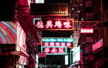Wallpaper Street at Night Time