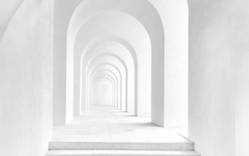 Wallpaper White Concrete Building