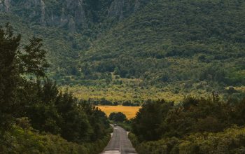 Wallpaper Wide Road Towards Mountain During Daytime