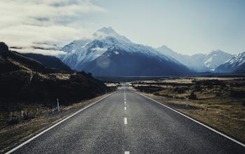Wallpaper Road Near Mountain During Daytime