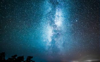 Wallpaper Silhouette Photography of the Milky Way at Night