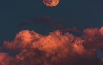 Wallpaper Full Moon and Clouds