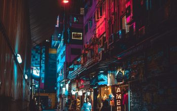 Wallpaper Man Walking on Street