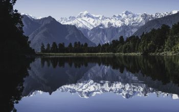 Wallpaper Body of Water Between Green Trees Under Clear Blue Sky