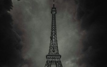 Wallpaper Eiffel Tower, Paris Low Light Photography