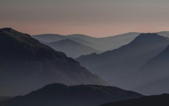 Wallpaper Mountains During Golden Hour