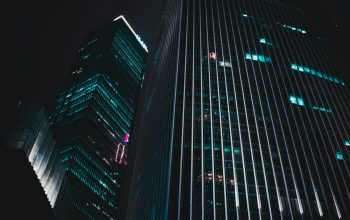 Wallpaper Low-Angle Black High-Rise Building