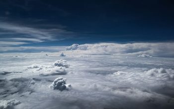 Wallpaper Aerial Photography of Sea of Clouds