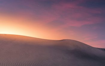 Wallpaper Gray Desert Front of Sunlight