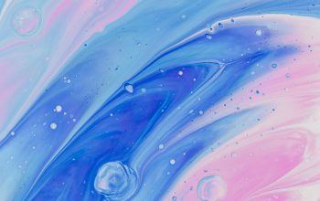 Wallpaper Blue and Pink Abstract Painting