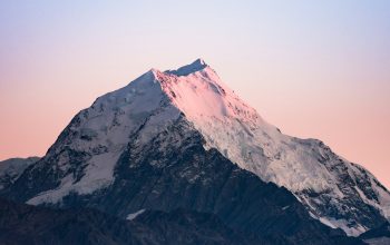 Wallpaper Ice-Capped Mountain at Daytime