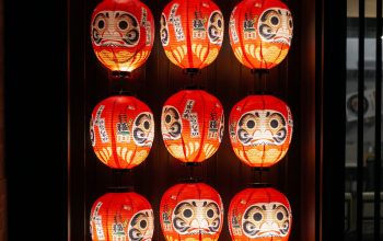 Wallpaper Lighted Paper Lamps