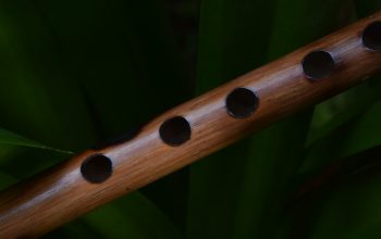 Wallpaper Brown Wooden Flute