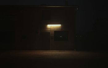 Wallpaper Illuminated Building at Night