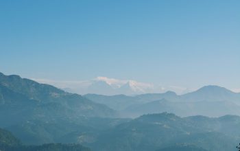 Wallpaper Green Mountains Under Blue Sky