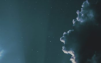 Wallpaper Blue Sky with White Clouds