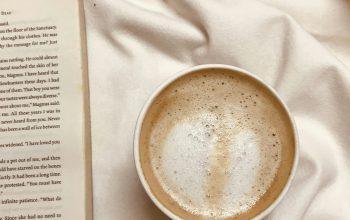 Wallpaper White Ceramic Mug on White Textile