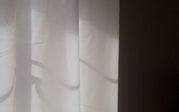 Wallpaper White and Black Floral Window Curtain