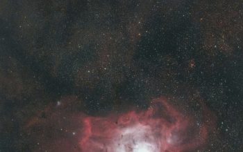 Wallpaper Red and Black Galaxy Illustration