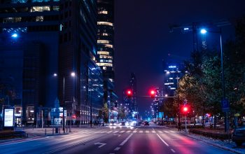 Wallpaper Cars on Road at Night