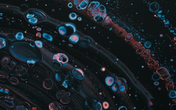 Wallpaper Water Droplets on Glass Panel