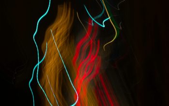Wallpaper Red, Blue, and Yellow Light