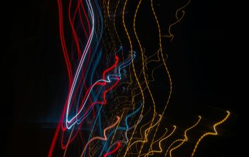 Wallpaper Red and Blue Light Streaks