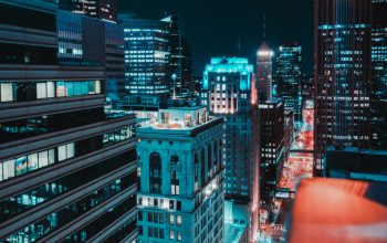 Wallpaper City Buildings at Night