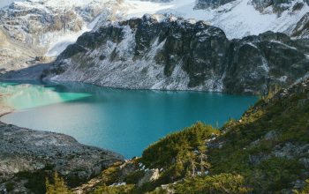 Wallpaper Lake in the Middle of Mountains