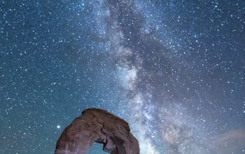 Wallpaper Blue and Black Galaxy Illustration