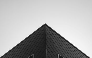 Wallpaper Grayscale Concrete Building