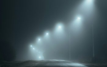 Wallpaper White Light on Road During Night Time