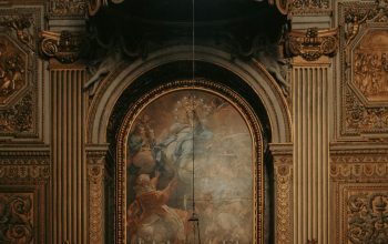 Wallpaper Brown Wooden Framed Jesus Christ Painting