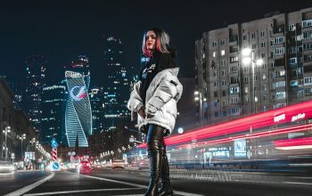 Wallpaper Man in Black Jacket and Black Pants Riding Skateboard on Road at Night