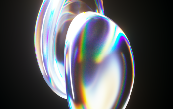 Wallpaper A Couple of Soap Bubbles Floating on Top of Each Other
