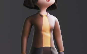 Wallpaper A Woman in a Yellow Shirt and Black Pants