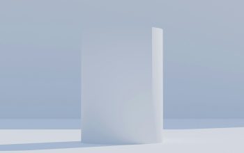 Wallpaper A White Square in the Middle of a Plain